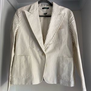 Lauren Ralph Lauren | Black and White Striped Blazer